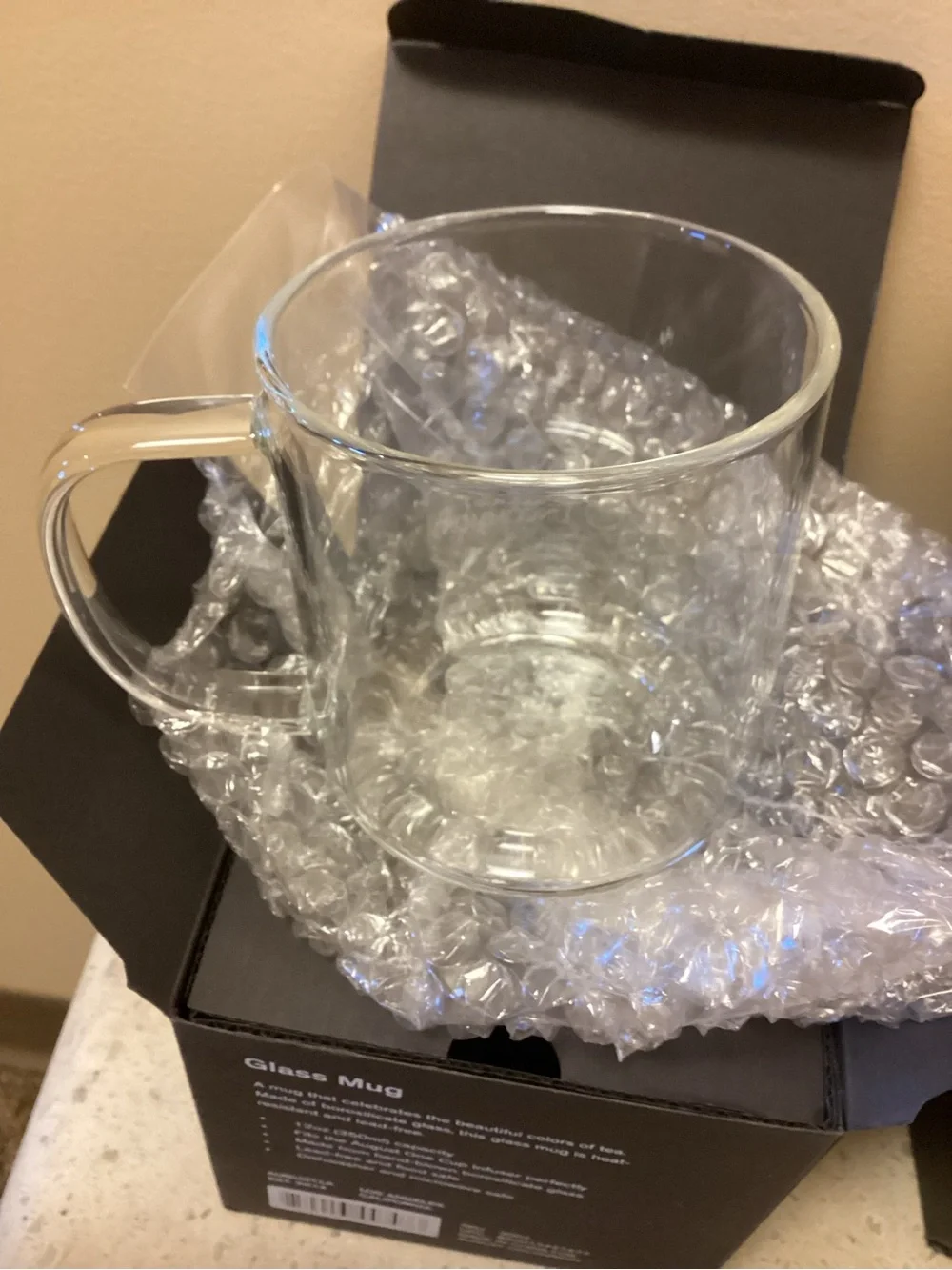 August One-Cup Infuser and Glass Mug Set - Black
